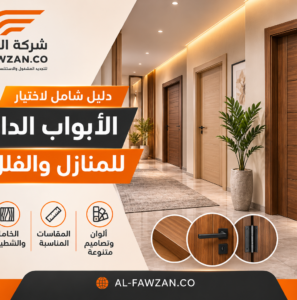 تعرّف على كيفية اختيار أبواب داخلية للمنازل والفلل في السعودية، من الخامات والتصاميم إلى المقاسات والألوان والأسعار، واكتشف موديلات الفوزان.